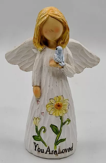 You Are Loved Inspirational Angel Resin Figurine Decor Gift 4.5"