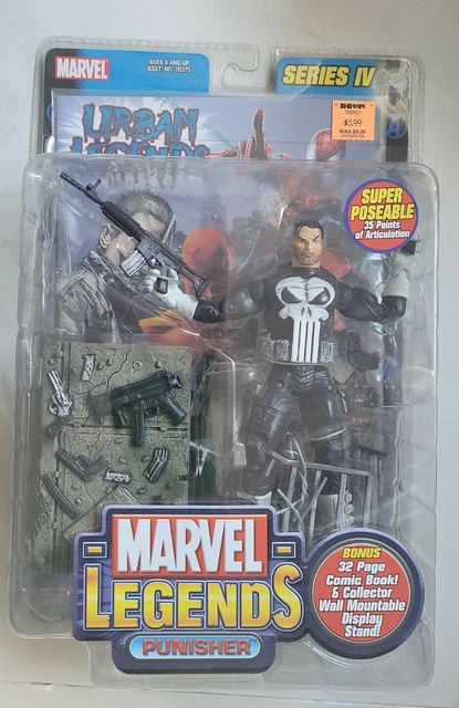 New Marvel Legends Series Iv Toybiz 2003 Punisher Figure W War Zone Comic #1 B78