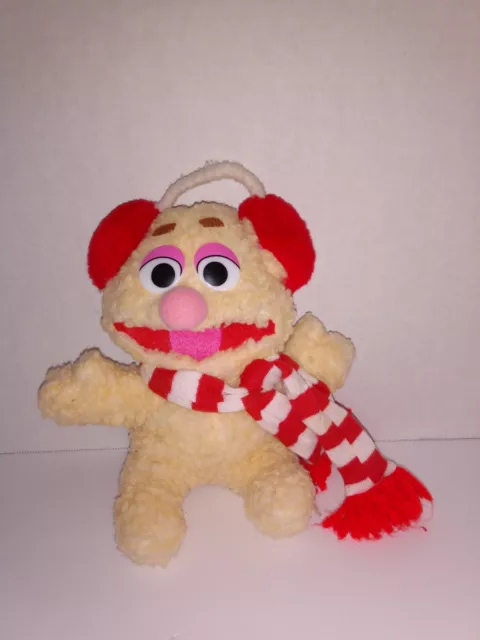 1987 Henson Products Muppet Babies Winter Baby Fozzie Bear Plush 8" Tall