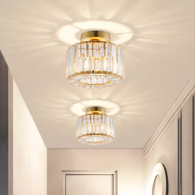 23cm Luxury Chandelier Lamp Chic Crystal Ceiling Light Dining Living Room Lights