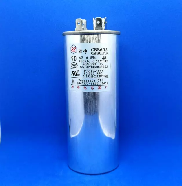 CBB65A 90uF 450VAC 50/60Hz Air Conditioner Appliance Motor Run Capacitor