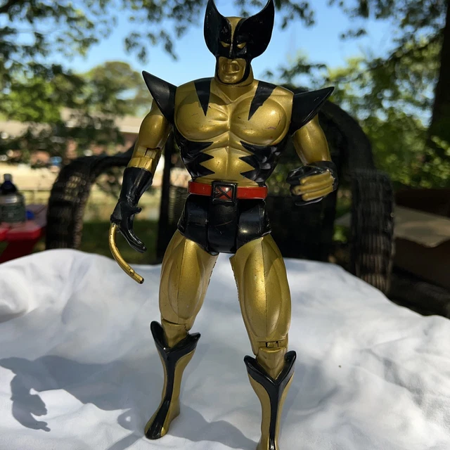 1993 Toy Biz Marvel X-Men Gold Wolverine Deluxe Edition 10" Loose Figure, As is
