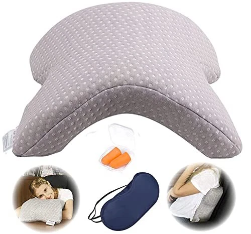 Cuddle Pillow Neck Cervical Pillow for Couples Sleeping Pillow Memory Grey