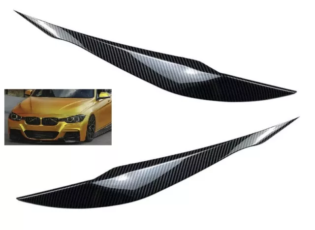 Scheinwerferblenden Böser Blick Carbon Look für BMW 3er F30 F31 F80 M3 2011-2015