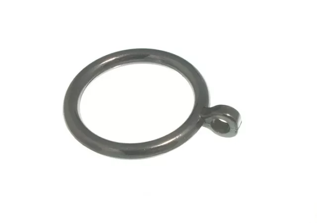 100 X Curtain Rod Rings Fixed Eyelet Metal Id 25mm For Poles To 20mm Dia NEW