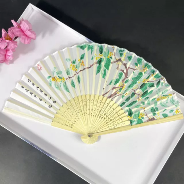 Hand Fan Performance Exquisite Chinese Style Folding with Intricate Pattern