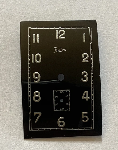 Cadran De Montre Art Déco Neuf De Stock, 33,8 X 22 Mm – Parfait Pour Personnaliser Votre Montre Vintage !