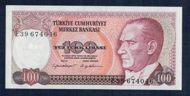 Turkey - 100 Lyre L1970 (1984) P.M. N°194 Uncirculated Of Print - Gian 3