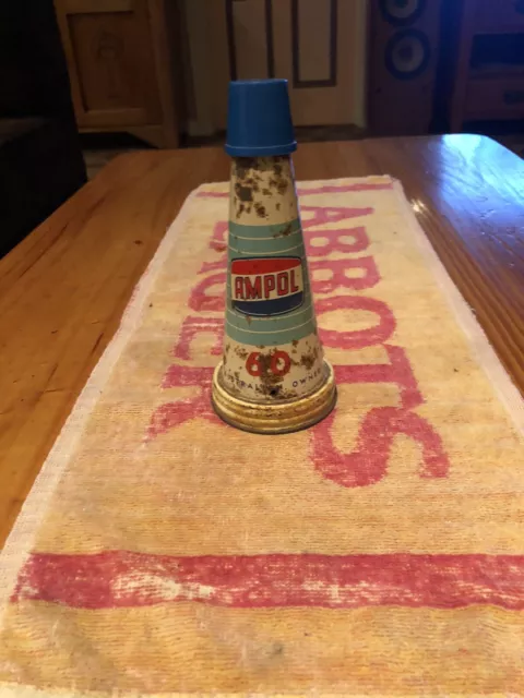 Ampol Light Blue Vintage Tin Oil Bottle Top