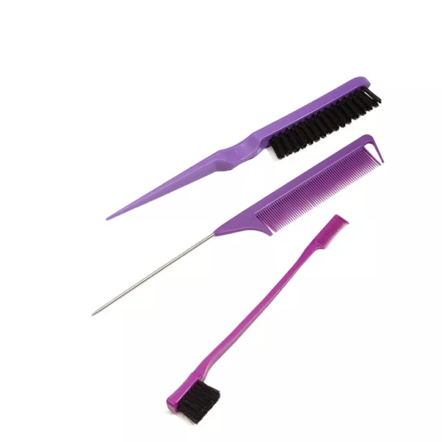 3pcs/lot Double Sided Edge Control Hair Comb Hair Styling Hair Brush Accessor-hf