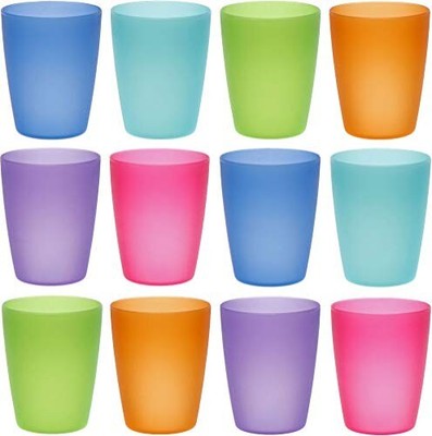 Bevande Eventi Picnic 6 PZ Bicchieri in Plastica Colorata Riutilizzabili Tazze da Campeggio Impilabili per Bambini e Adulti 