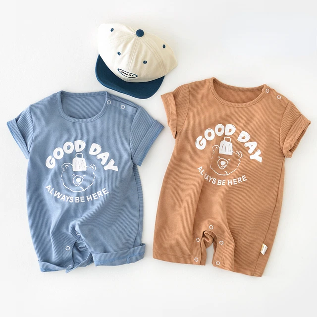 Tuta estiva bambino casual bambino bambino bambino abito maniche corte neonato