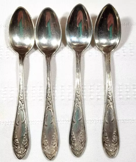 Sterling Silver Demitasse or Dessert Spoons 5" long set of 4
