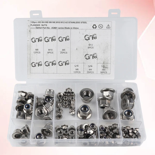 120 Pcs Kontermutter Aus Edelstahl Flansch Auspuff Kontermuttern