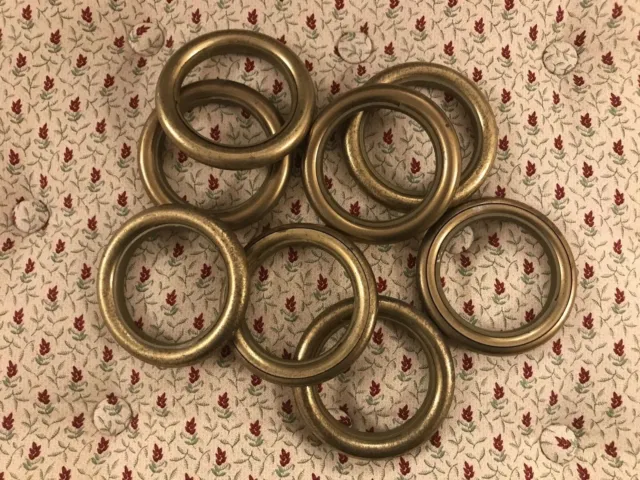 Job Lot of 8 Antique Vintage French Shabby Chic Toleware Curtain Rings