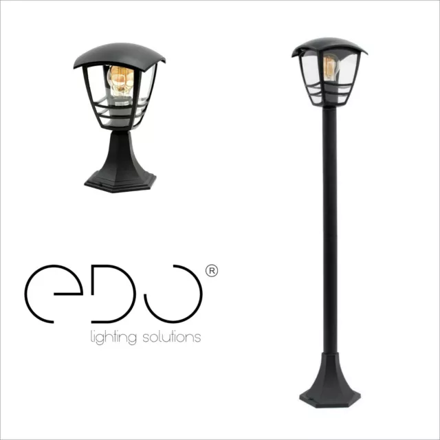 Lampadaire Borne extérieur jardin étanche IMMA IP44 E27 Noir EDO GARDEN LINE