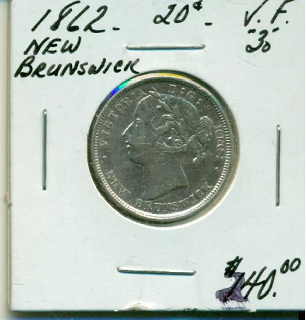 New Brunswick 1862 VF 30 20 cents