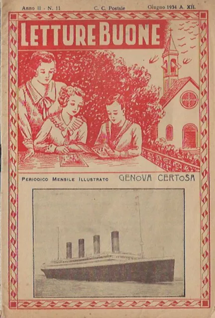 Letture Buone 1934 Titanic Genova Certosa