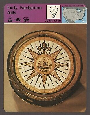 Early Navigation Aids  Story of America Science Invention History Card