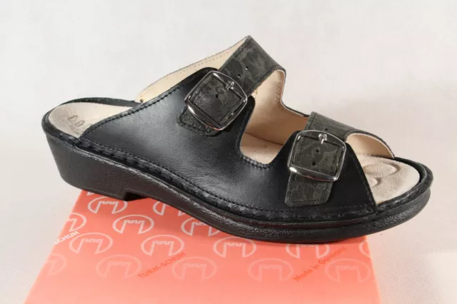Turm Mules Femmes Chausson Sandales Cuir Véritable Noir Neuf