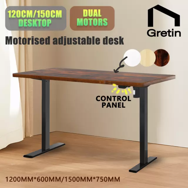Office Standing Desk Motorised Electric Height Adjustable Sit Stand Table Riser