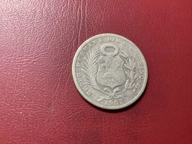 Peru 1/5 Soles 1907 Silber