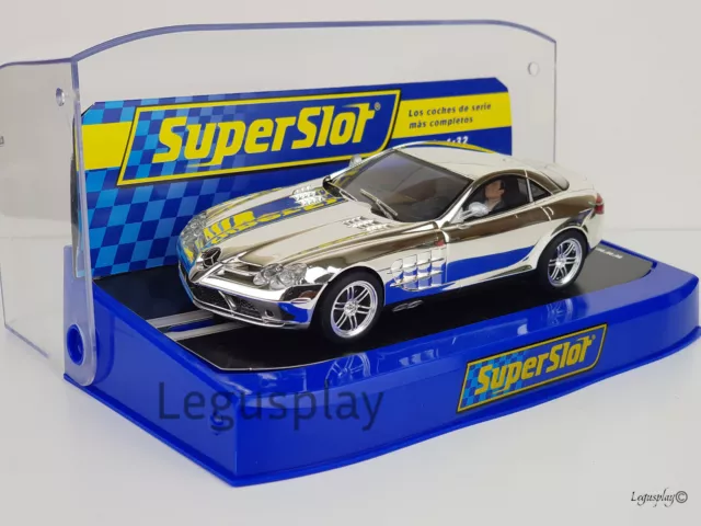 Slot car scalextric superslot Mercedes Benz SLR Maclaren Chromé