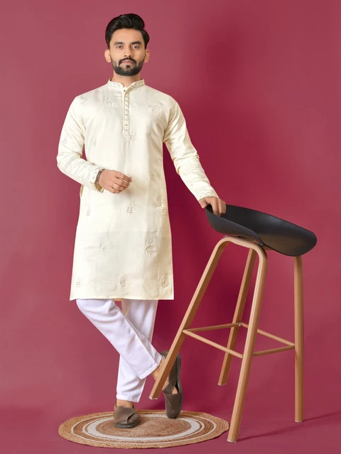 IMTRA FASHION Dames Puur Katoenen Kurta Broek Set Indisch A