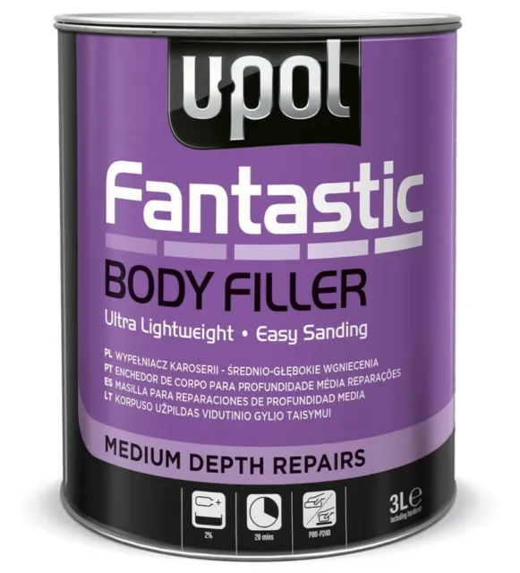 Upol Fantastic Ultra Lightweight Body Filler 3Kg (U-Pol Fantastic Filler)