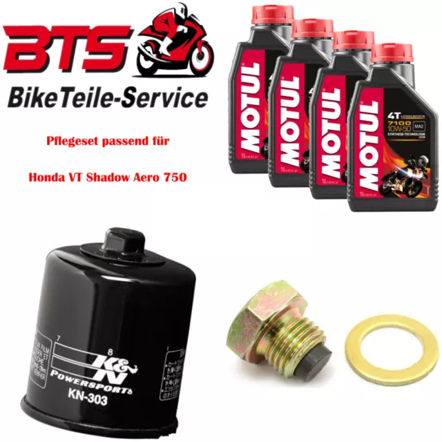 Sparset 4L Öl, Filter, Ablassschraube passend für Honda VT Shadow Aero 750 cc 88