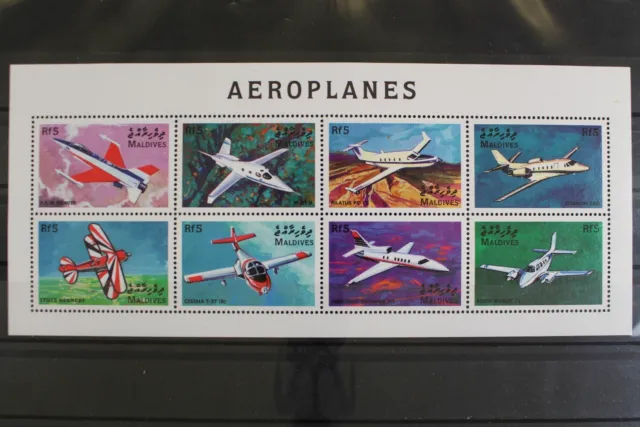 Malediven, Flugzeuge, MiNr. 3091-3098, Kleinbogen, postfrisch - 630239