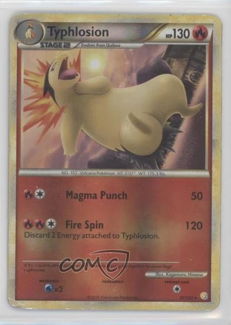 2010 Pokémon - HeartGold & SoulSilver Reverse Foil Typhlosion #32 0s72