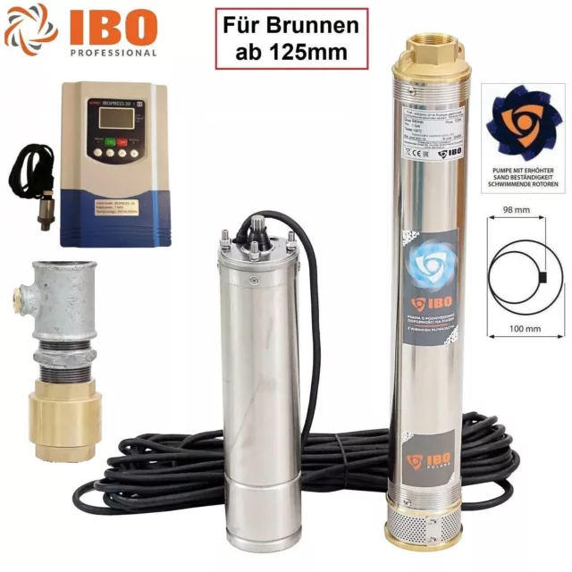 4" Tiefbrunnenpumpe 400V sandverträglich bis 5%  7,4-13,8bar,  5640 - 9720L/h