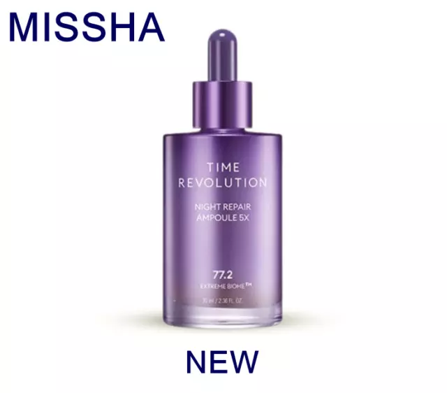 MISSHA Time Revolution Night repair Ampoule 5X 50ml ( NEW ) Extreme Biome 77.2%