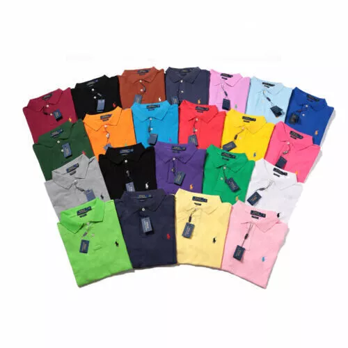 Ralph Lauren Herren Poloshirt T-Shirt Top Freizeitshirt mit Logo aus Baumwolle .