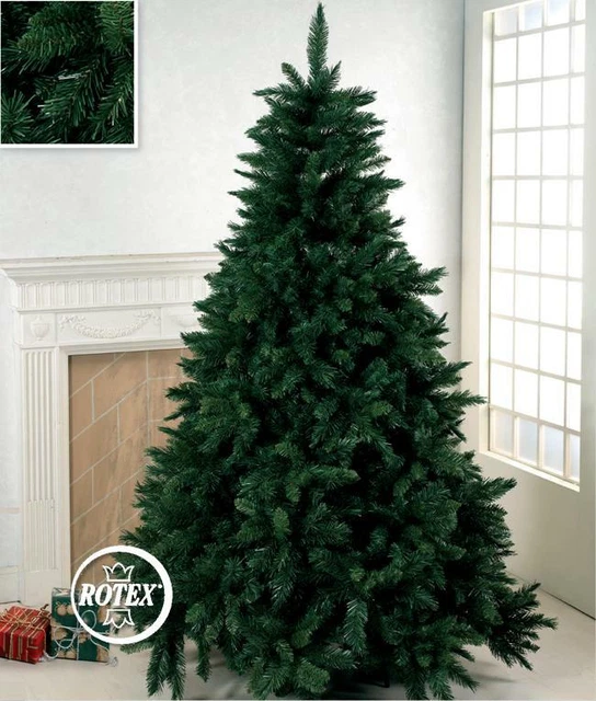 EVERGREEN TREE Albero Di Natale Artificiale 230 Cm - Realistico 100% Stampaggio A Iniezione, Base In Legno, Fatto In UE