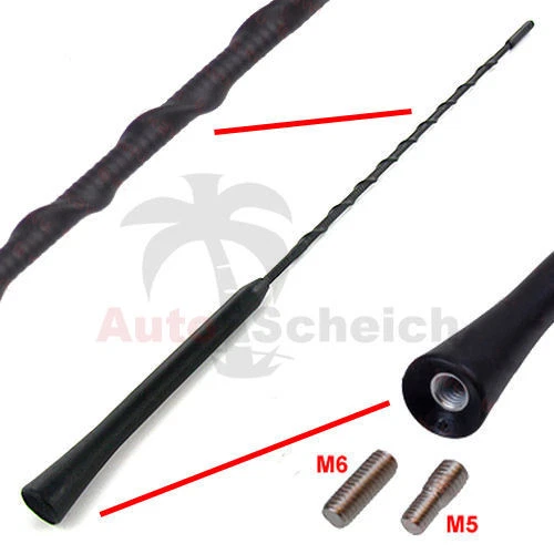 40cm Roof Antenna For VW, Audi & More – AM/FM Rod Antenna, 16V, Universal Fit