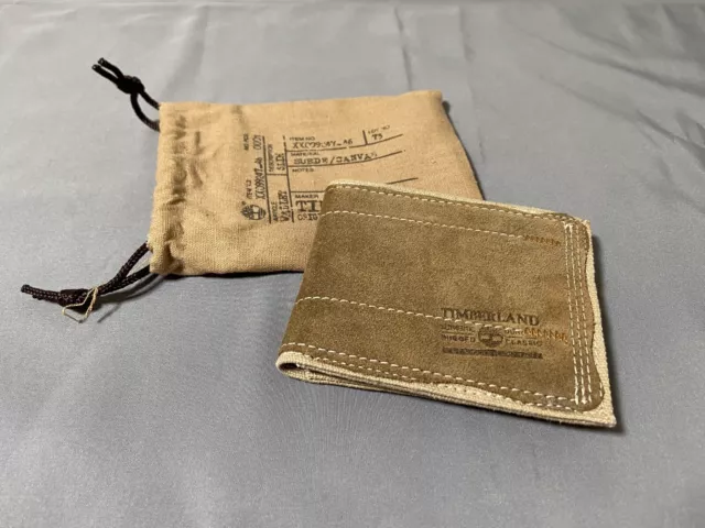 Timberland Suede/Canvas Men's Slim Bifold Wallet, Brand New, Hard To Find Timberland Suede/Canvas Men's Slim Bifold Wallet, Brand New, Hard To Find