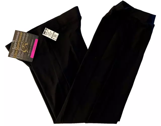 Clearance! Gk Elite Dance Jazz Girls Large Black Microfiber Cuffed Capri Pants S