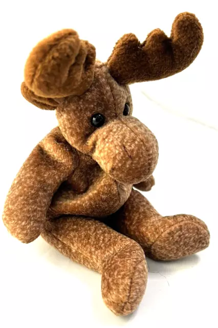 Mary Meyer Moose Plush Beanie Stuffed Toy Animal Bull 1998 Little 9” Stuffed
