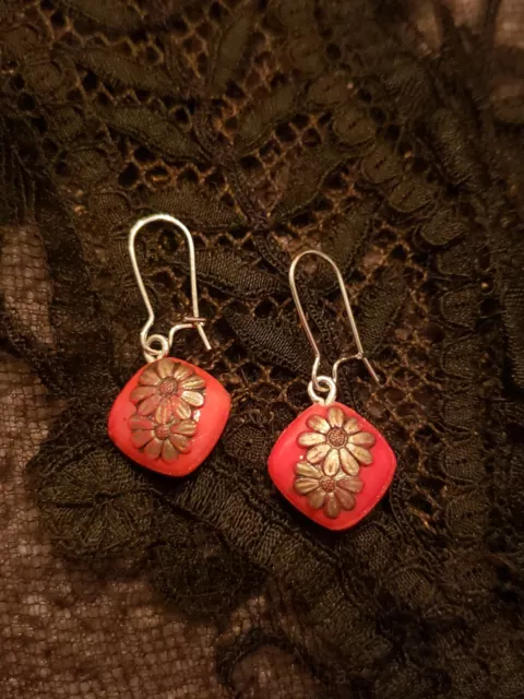 Antique Victorian Hatpin Earrings! OOAK reworked from old parts~ art deco