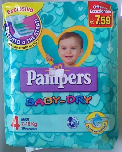 PAMPERS Baby-Dry 4°Mis. 7-18 kg 16 conf. 304 pannolini