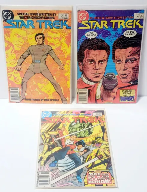 Star Trek Comic Book Lot 3 Vintage DC Comics 1984 & 1985 Issues 6, 19, 20 Books