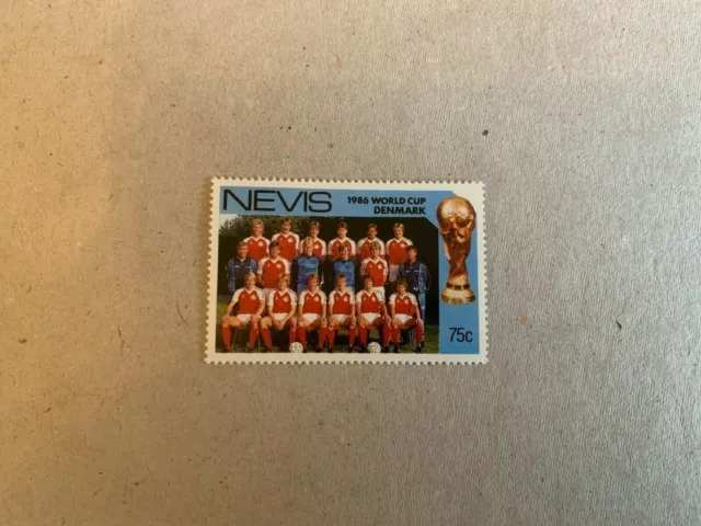 Nevis 1986 Mnh World Cup Football Mexico 86 Team Squad Denmark