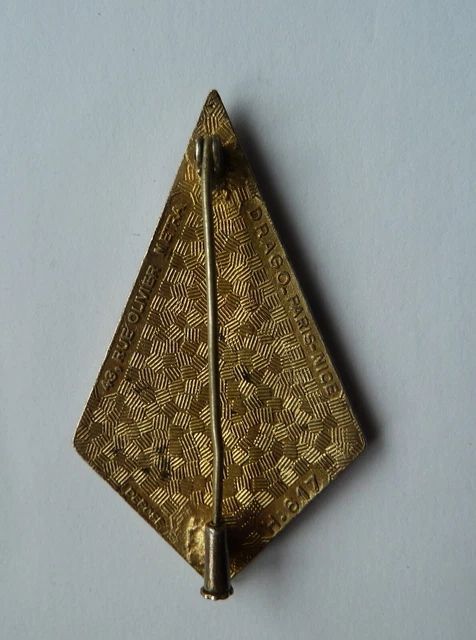 Insigne Boutonnière Indochine Intendance EO Extrême Orient Jonque Noire Email