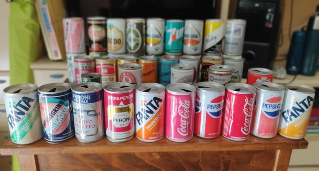 Lotto Lattine Anni 80 Vintage Da Collezione Coca Cola,Peroni,Nastro Azzurro...