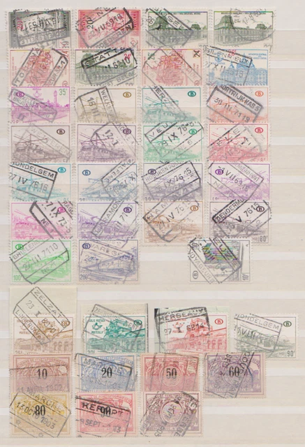 Eisenbahnpaketpost Belgien /Collection Timbres Belgique  Colis Postaux 2scans