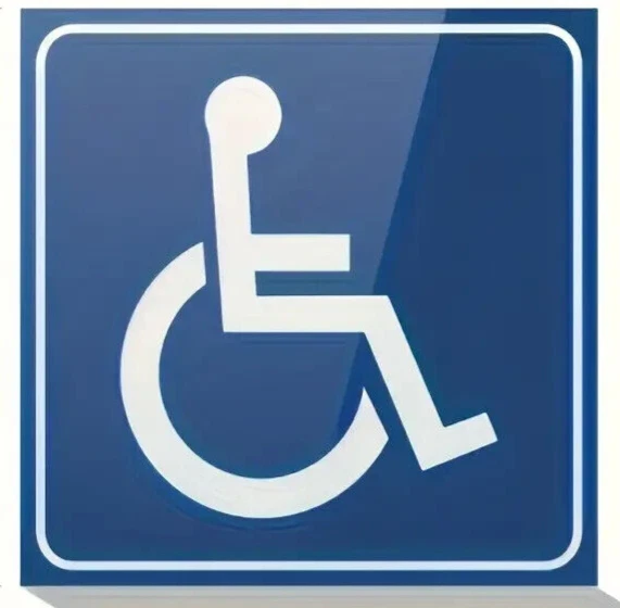 DISABLED SYMBOL SIGN Self Adhesive Sticker Wheelchair (Folder1(Q))* £1. ...
