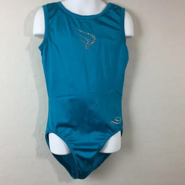 Dreamlight Activewear Girls Blue Leotard Gymnastics Cheer Sequins Size 12-14