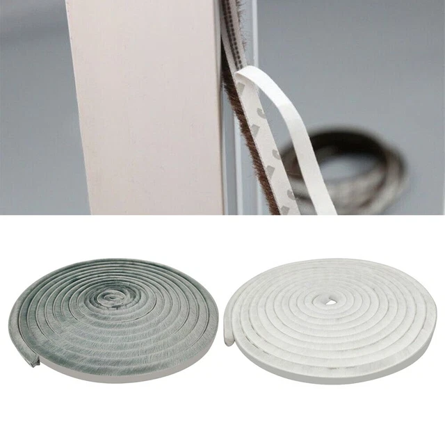 1 pieza 5 m barra de sellado junta de puerta cinta adhesiva autoadhesiva blanca/gris resistente al viento
